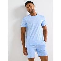 Polo Ralph Lauren Loungewear Multi Pp All Over Print T-Shirt - Light Blue