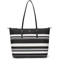 Lauren By Ralph Lauren Nylon Keaton Stripe Medium Tote Bag - Stripe