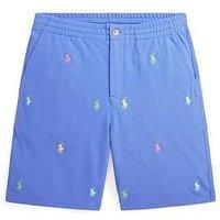 Polo Ralph Lauren Boys All Over Pony Jog Shorts - Blue