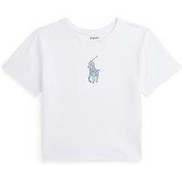 Polo Ralph Lauren Girls Large Pony Short Sleeve T-Shirt - White
