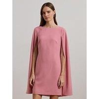 Lauren By Ralph Lauren Petra Cape Cocktail Dress - Pink