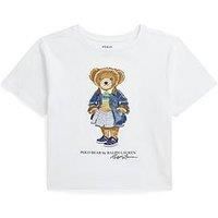 Polo Ralph Lauren Girls Bear Short Sleeve T-Shirt - White