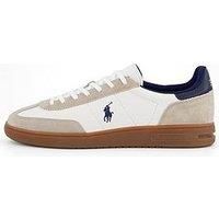 Polo Ralph Lauren Bedford Leather And Suede Trainers - White