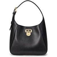 Lauren By Ralph Lauren Leather Small Tanner Shoulder Bag - Black