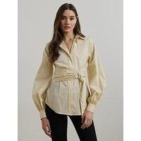 Lauren By Ralph Lauren Sarill Long Sleeve Shirt - Beige