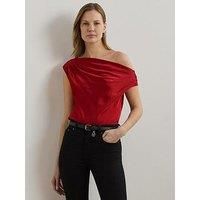 Lauren By Ralph Lauren Kinthea Short Sleeve Blouse - Red