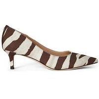 Lauren By Ralph Lauren Adrienne Zebra Canvas Heeled Pump - Brown
