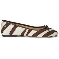 Lauren By Ralph Lauren Jayna Zebra-Print Canvas Flats