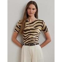 Lauren By Ralph Lauren Eyelah Short Sleeve Jumper - Brown