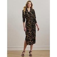 Lauren By Ralph Lauren Shadny Long Sleeve Dress - Black