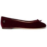 Lauren By Ralph Lauren Jayna Flat Velvet Ballet Shoe - Garnet