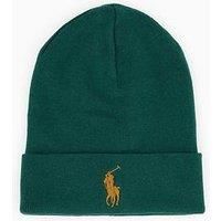 Polo Ralph Lauren Pima Cotton Big Logo Beanie Hat - Green