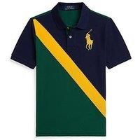 Polo Ralph Lauren Boys Short Sleeve Diagonal Stripe Shirt - Multi