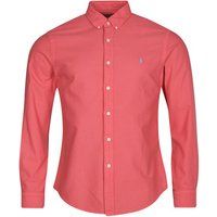 Polo Ralph Lauren  CHEMISE AJUSTEE SLIM FIT EN OXFORD LEGER  men's Long sleeved Shirt in Red