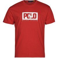 Polo Ralph Lauren  T-SHIRT AJUSTE EN COTON LOGO POLO RALPH LAUREN  men's T shirt in Red