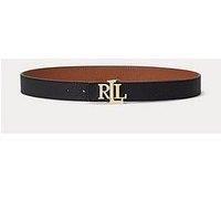 Lauren Ralph Lauren Women's Reversible 30 Medium Belt - Black/Lauren Tan - L