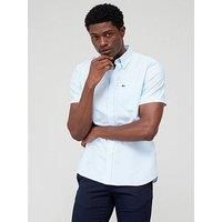 Lacoste Short Sleeve Oxford Shirt - Light Blue
