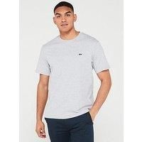 Lacoste Mens Cotton Fabric Logo T-Shirt - Silver Chine - 3XL