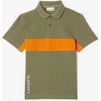 Lacoste Kids Lacoste Colour Block Polo - Khaki