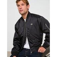 Lacoste Showerproof Padded Bomber Jacket- Black