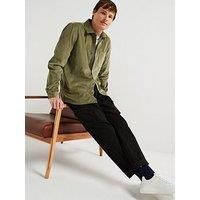 Lacoste Regular Fit Cotton Corduroy Pocket Shirt - Khaki
