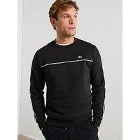 Lacoste Men's Logo Trim Fleece Sweatshirt, Black