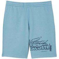 Lacoste Graphic Cotton Fleece Shorts, Blue (UK, Alpha, L, Regular, Regular, Blue)