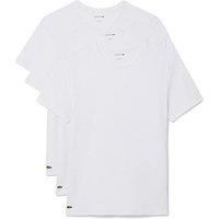 Lacoste Standard Fit 3 Pack T-Shirts - White