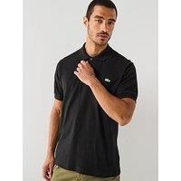 Lacoste Embroidered Mini-PiquÉ Short Sleeve Polo Shirt- Black