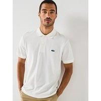 Lacoste Lacoste Landscape Crocodile Short Sleeve Polo Shirt- White