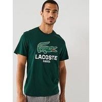 Lacoste Regular Fit Printed Jersey T-Shirt - Green