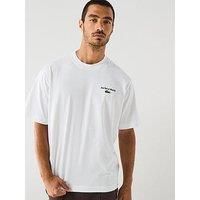 Lacoste Lacoste Loose Fit Heavy Jersey Backprint T-Shirt- White
