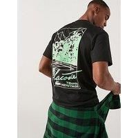 Lacoste Regular Fit Heavy Jersey Backprint T-Shirt- Black