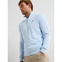 Lacoste Half Zip Knit Jumper Light Blue