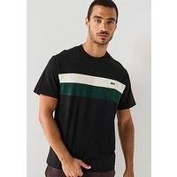 Lacoste Regular Fit Colourblock Jersey T-Shirt - Black