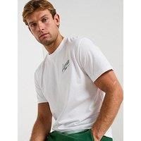 Lacoste Regular Fit Heavy Jersey Backprint T-Shirt - White
