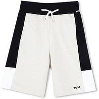 Boss Boys Colour Block Jog Shorts - Beige
