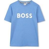 Boss Boys Short Sleeve Large Logo T-Shirt - Blue