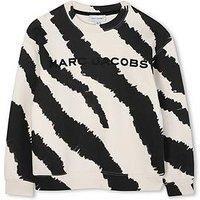 Marc Jacobs Boys Zebra Print Sweatshirt - Black