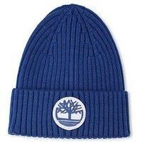 Timberland Boys Badge Beanie Hat - Blue