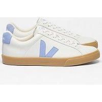 Veja Womens Esplar Logo Leather Trainer-Blue