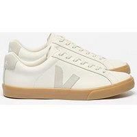 Veja Womens Esplar Logo Leather Trainers - White