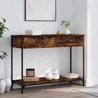 Console Table Smoked Oak 100x34.5x75 cm Engineered Wood