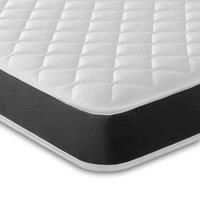 Starlight Beds Cooltouch Black Wave Hybrid Memory Foam & Pinna-coil Innerspring Value Mattress With White Border 18Cm Deep. 2Ft6 Small Single Mattress - 75Cm X 190Cm, Black