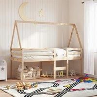 High Sleeper Bed without Mattress 80x200 cm Solid Wood Pine