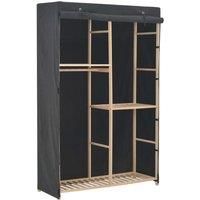 Berkfield Home 3-Tier Wardrobe Grey 110x40x170 cm Fabric | Size: 110 x 40 x 170 cm