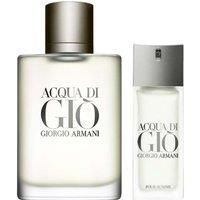 Armani Acqua Di Gio Eau De Toilette Men's Aftershave Gift Set Spray (100Ml) With 15Ml Edt