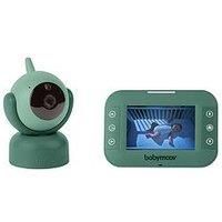 Babymoov Yoo Master Motorised Video Baby Monitor, with 3.5 inch Colour Screen, Camera with Night Vision, Remote pan & tilt, Temperature Indicator, Talk Back, 8 lullabies, VOX, 300m Range, Green