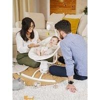 Badabulle Baby Swing Buddy Cream, Remote Control Electric Side-to-Side Baby Swing Chair from birth - 3 swing speeds - 8 lullabies - Play arch
