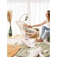 Babymoov Swoon Hoop Baby Swing, Remote Control Multi-Motion Swing Chair, 5 Rocking Movements, Programmable (10 > 30min), 8 Lullabies, Play Arch & Headrest Included, from Birth, Sand